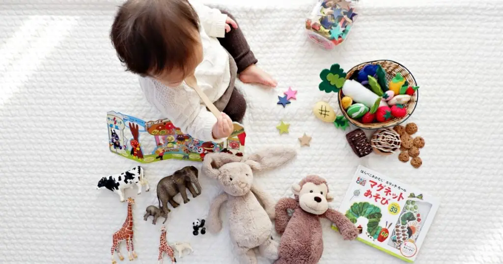 Baby with toys